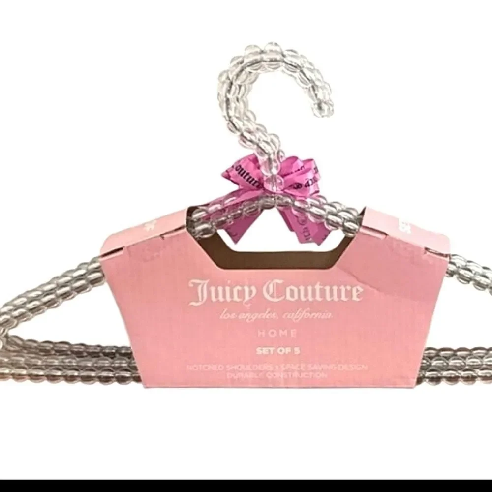 Juicy Couture Home Clear Pearl Set‎ Of 5 Hanger Set
